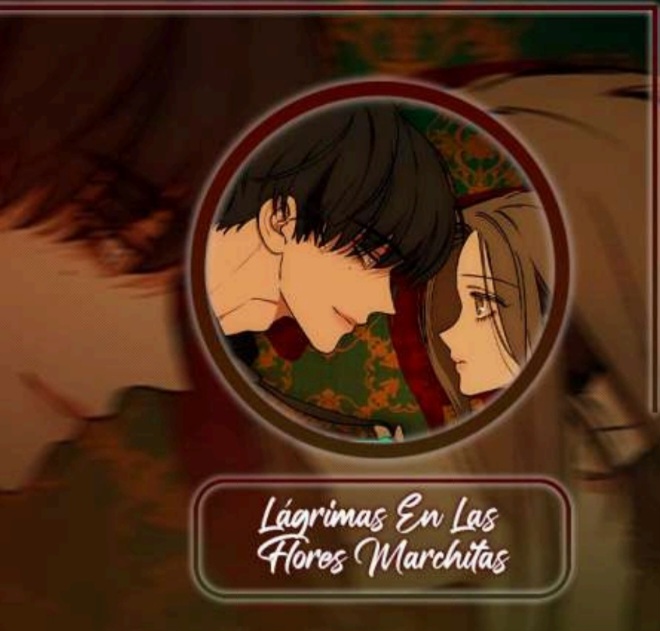 Lágrimas en una flor marchita
